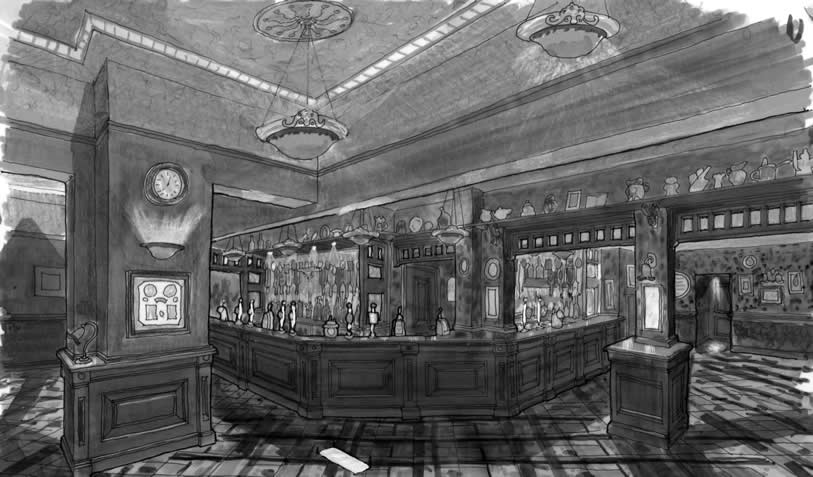 THE GLASSMAKER LOUNGE painted by DAVID APPLEYARD